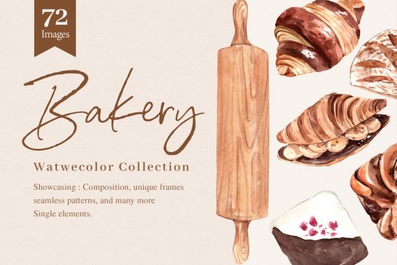 Download Bakery Bake Homemade Watercolor - Homemade Collection