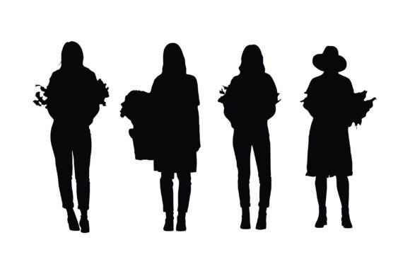 Download Female Florist and Gardener Silhouette - Florist Collection