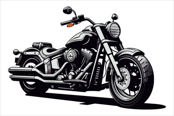 Download New Creative Motorcycle Silhouette Black - New Collection