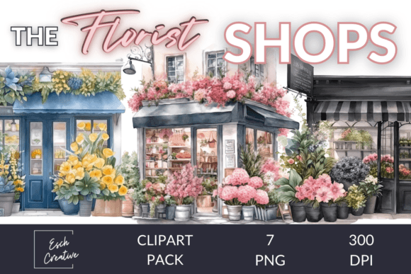 Download Flower Shops Watercolor Florist Bundle - Florist Collection